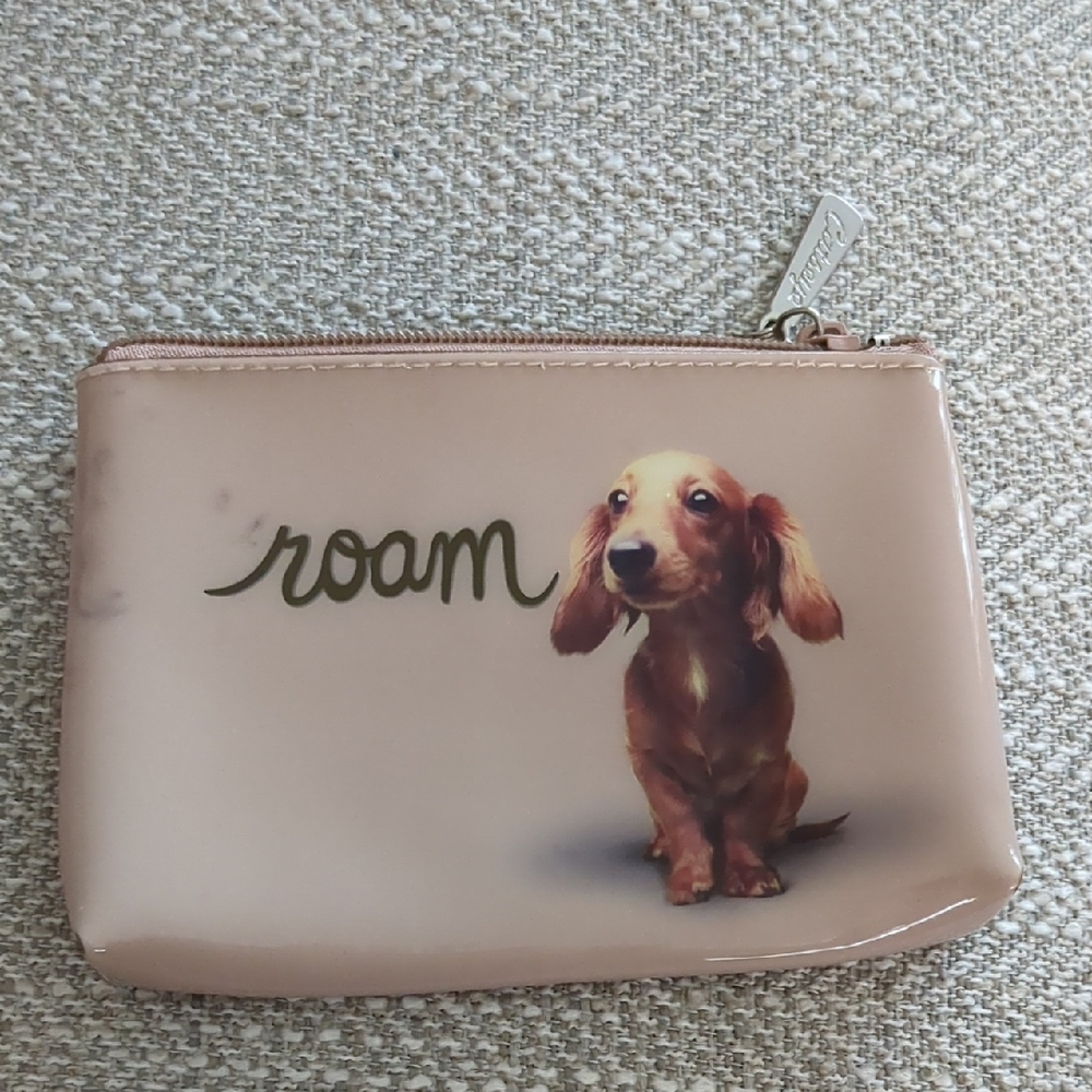 Catseye London "Roam" Dachshund Zippered Pouch Weiner Puppy Whimsy Dog Travel